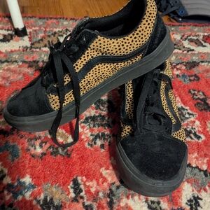 Vans Black and Tan Women's Sneakers